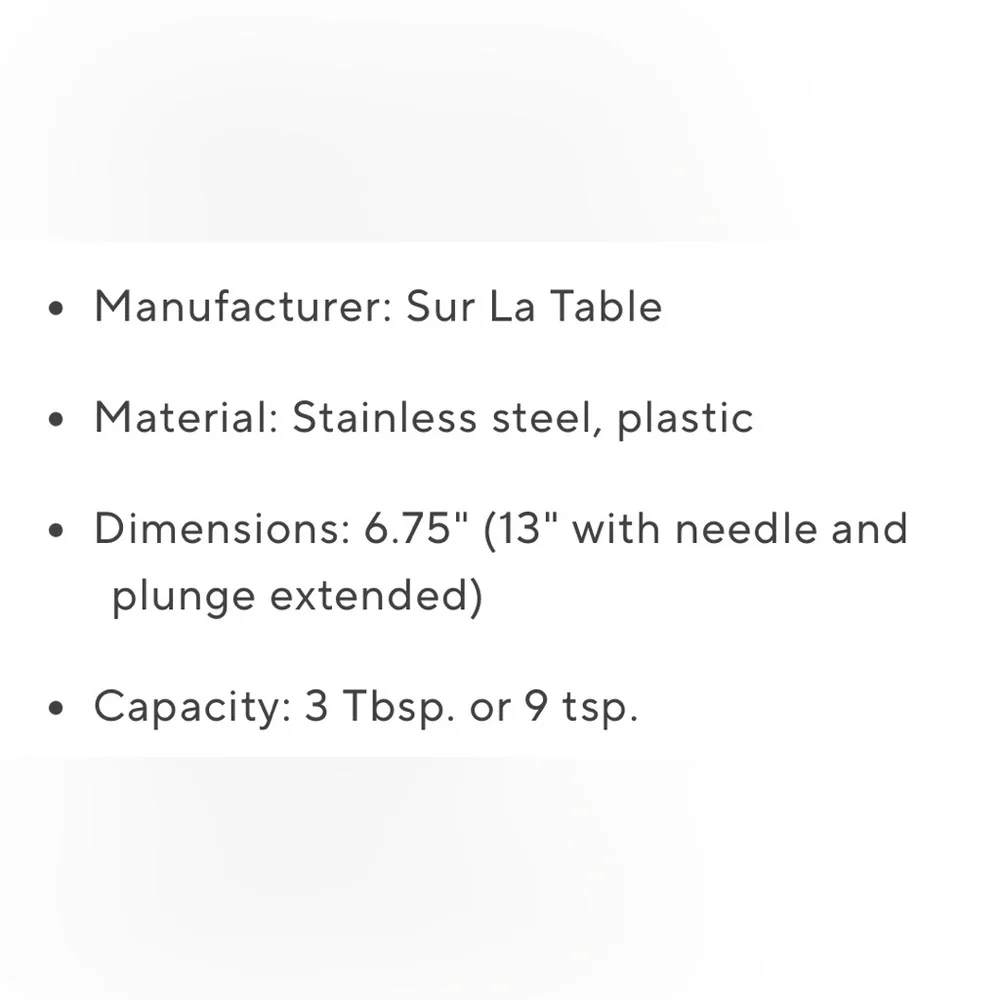 Sur la table Flavor Injector NIB Stainless Steel with 2 needles